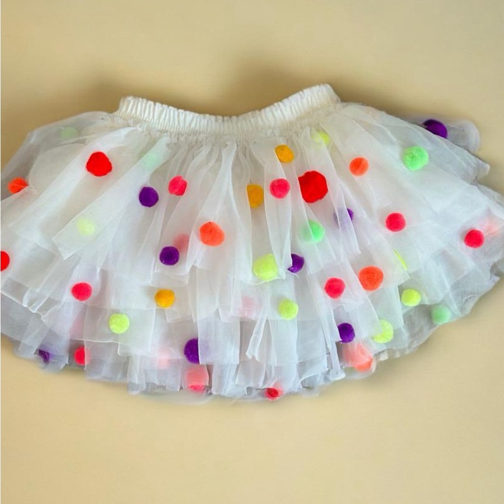 Baby Girl Pom Pom Birthday Tutu